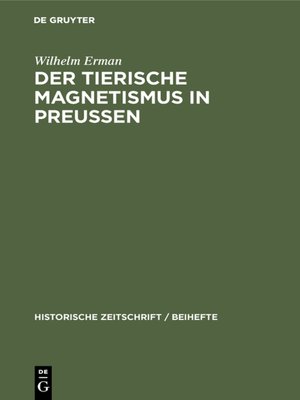 cover image of Der Tierische Magnetismus in Preussen